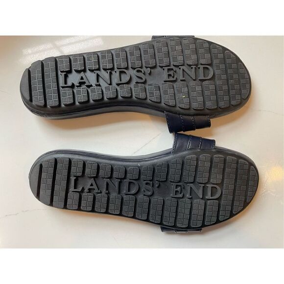 Lands End Sandals Slides Black Womens Sz 10B - Picture 4 of 6